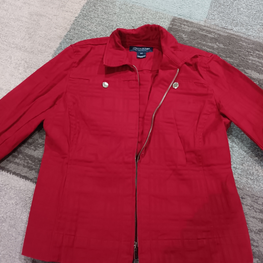 Jones New York Red Utility Jacket